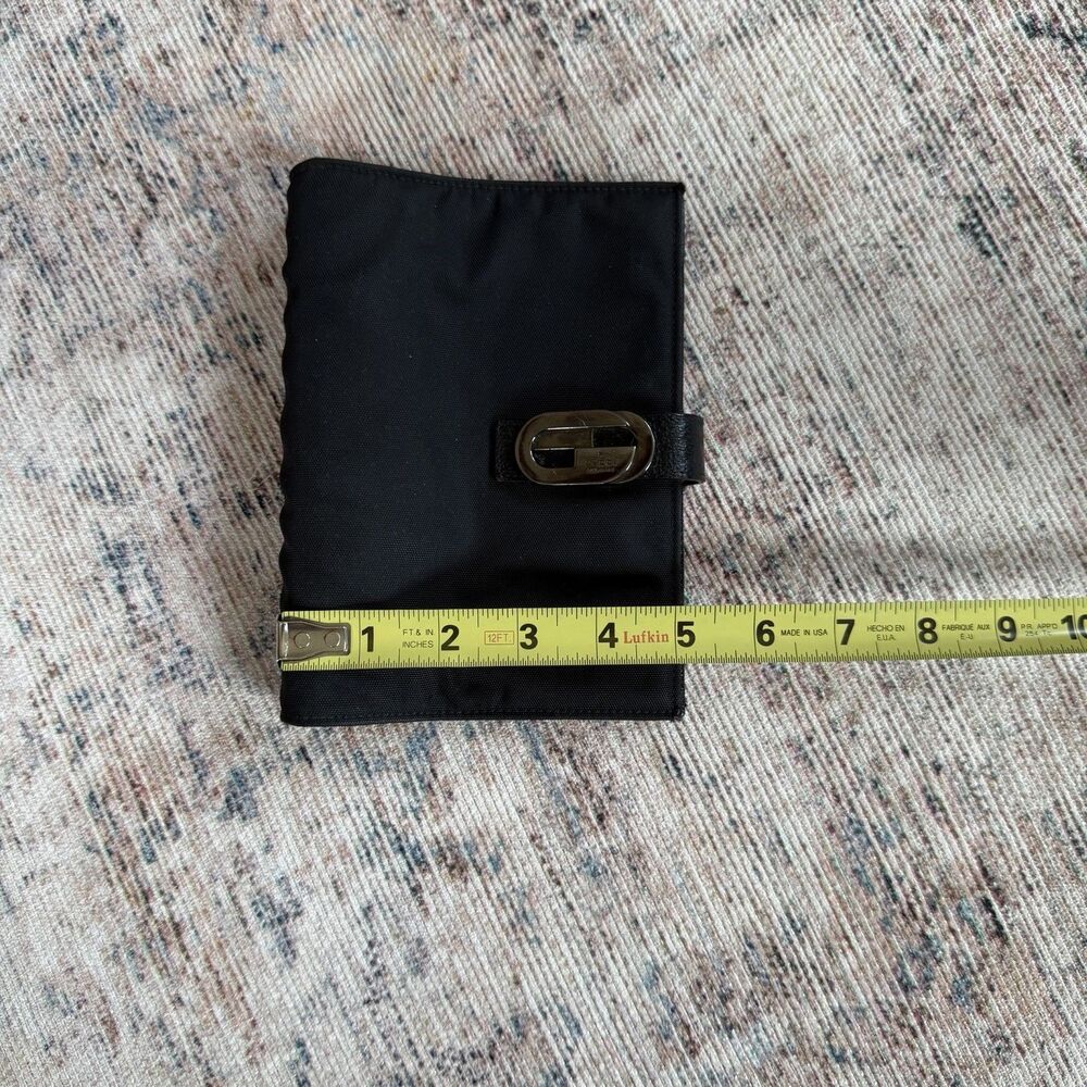 Gucci Pocket Agenda Cover Black Leather Planner Organizer Vintage Made in Italy - Picture 4 of 16
